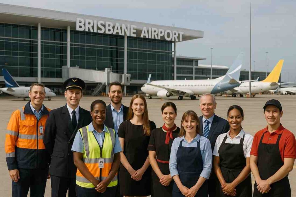 diverse employees in Brisbane Airport