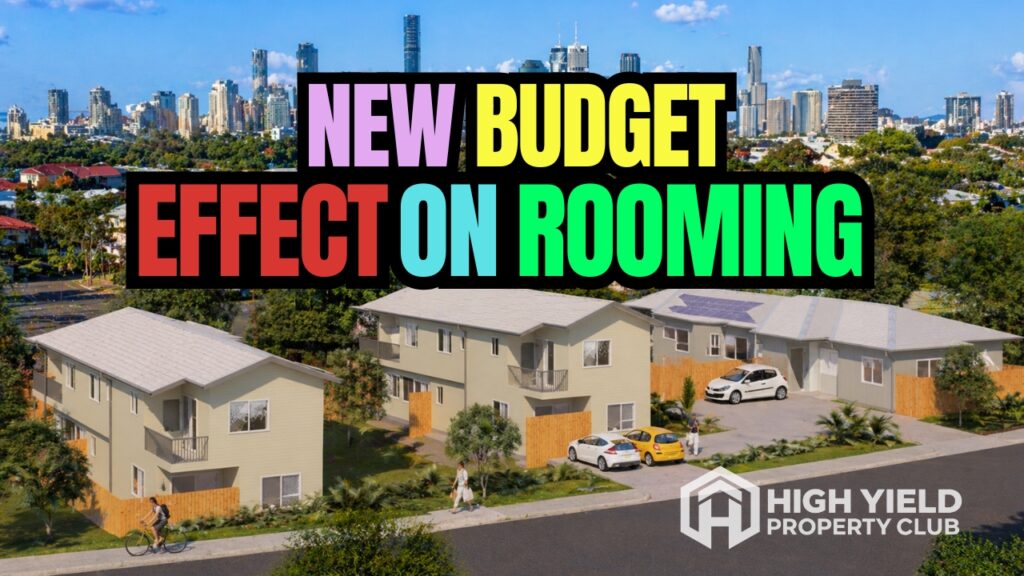 modern rooming houses with Brisbane cityscape as the background