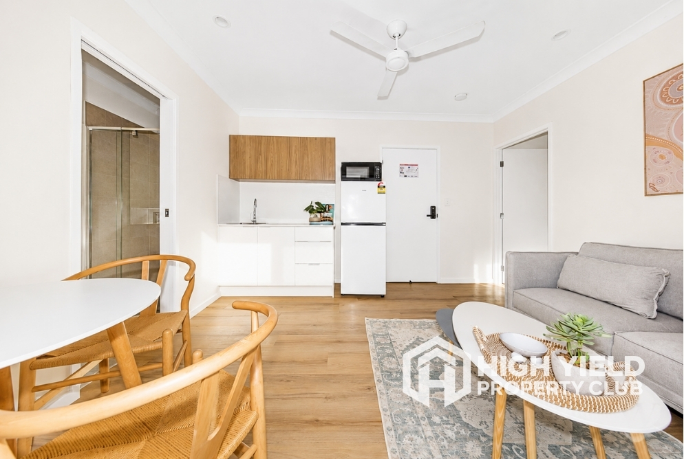 private microapartment in a modern rooming house, a rental property