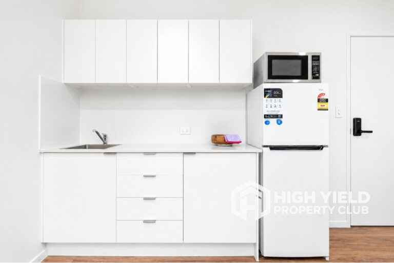 private kitchenette in a co-living Brisbane Australia rooming house
