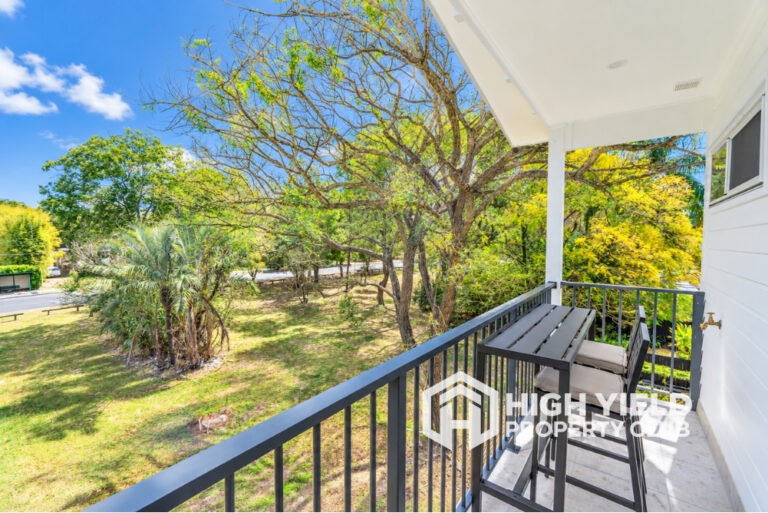 sunny balcony in a modern rooming house in Sunshine Coast
