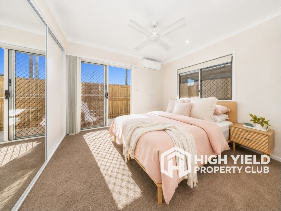 a private bedroom in a modern rooming house
