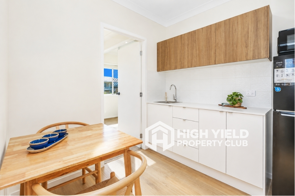 private kitchenette in a modern rooming house in Brisbane
