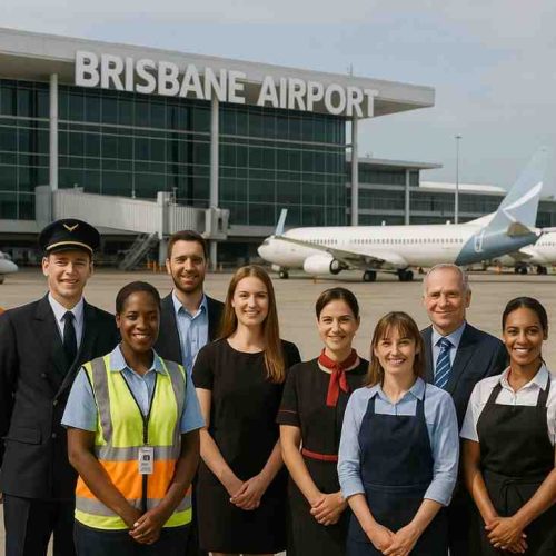 diverse employees in Brisbane Airport